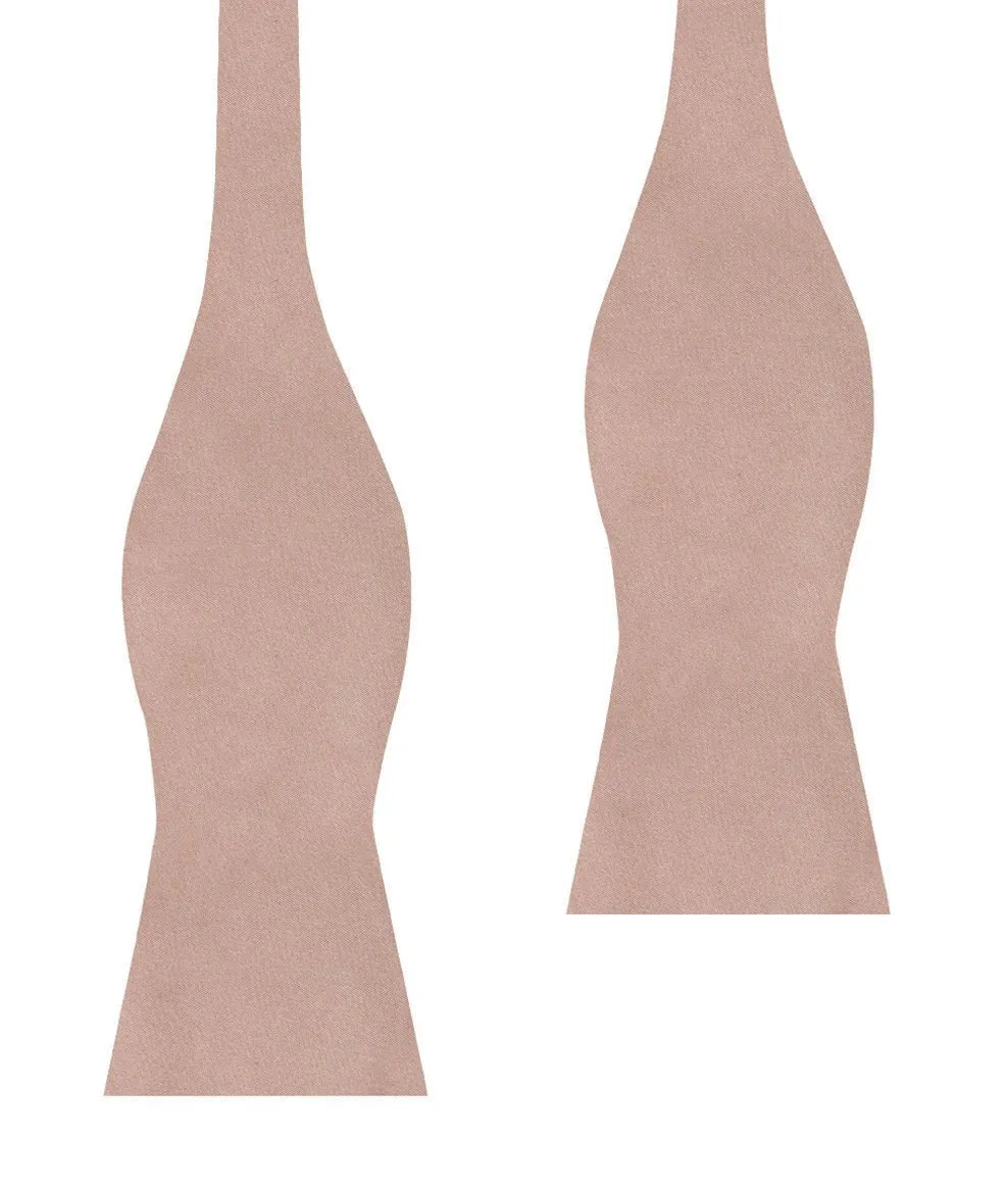 Dusty Blush Crisp Satin Self Bow Tie sold by OTAA