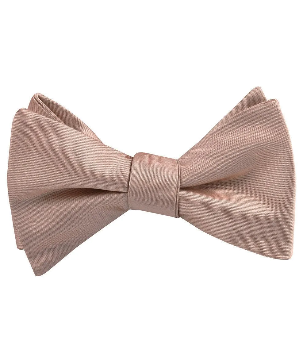 Dusty Blush Crisp Satin Self Bow Tie sold by OTAA product image thumbnail 2