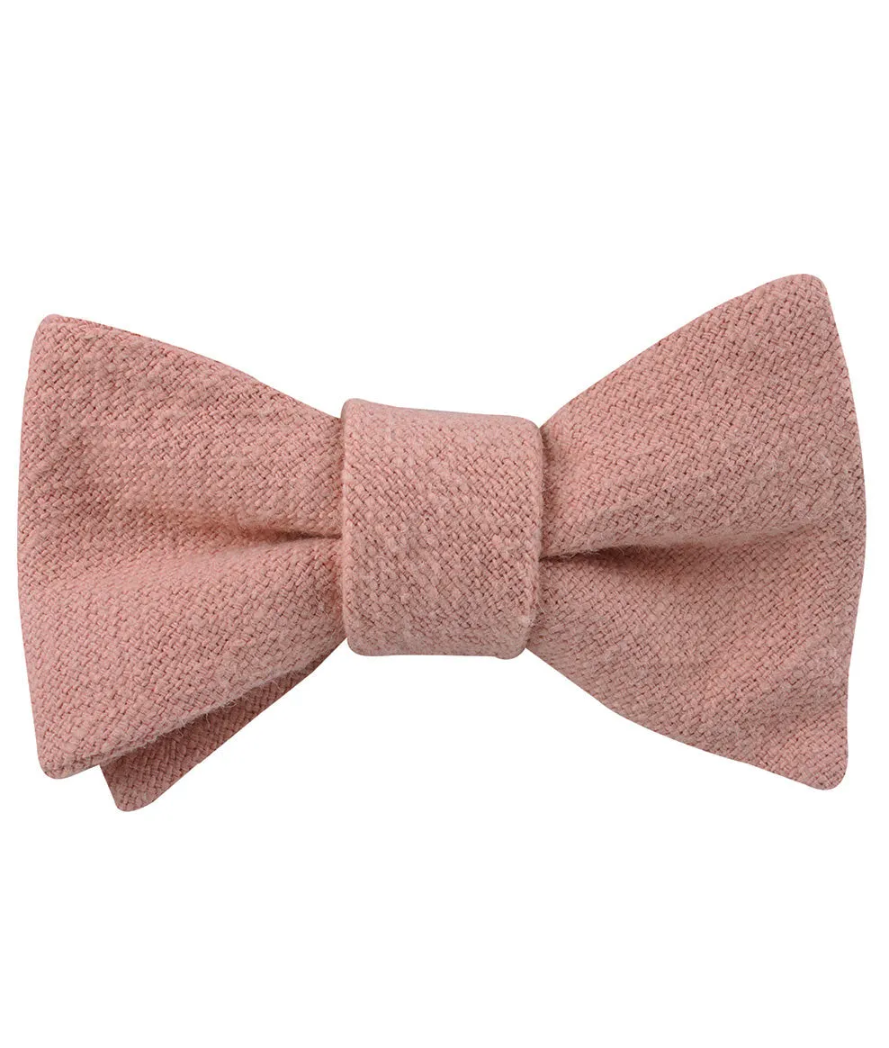 New York Dusty Nude Pink Linen Self Bow Tie sold by OTAA product image thumbnail 2