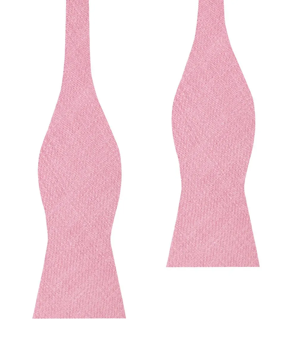 Tickled Pink Chevron Linen Self Bow Tie sold by OTAA