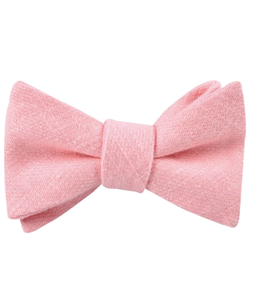 Tickled Pink Chevron Linen Self Bow Tie sold by OTAA product image thumbnail 2