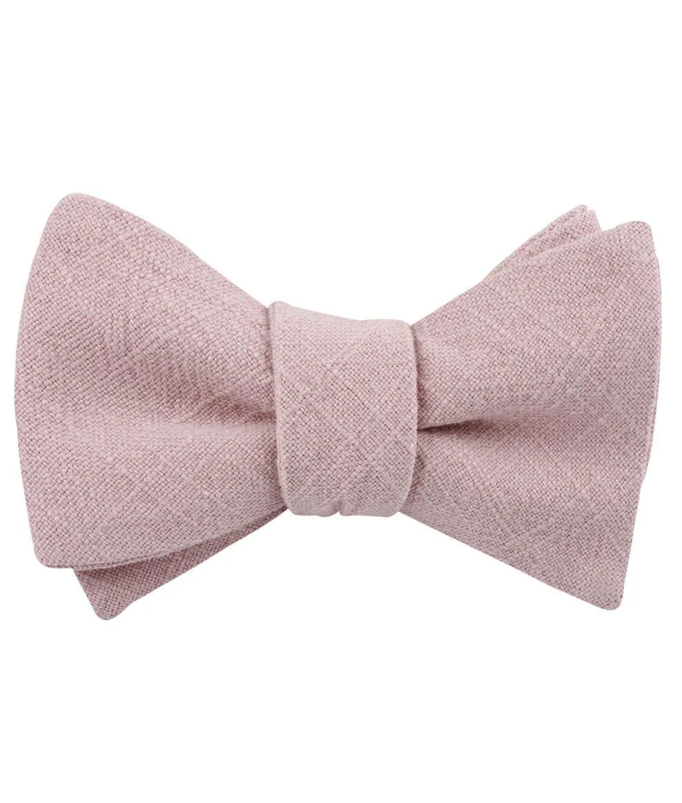 Dusty Rose Quartz Linen Self Bow Tie sold by OTAA product image thumbnail 2