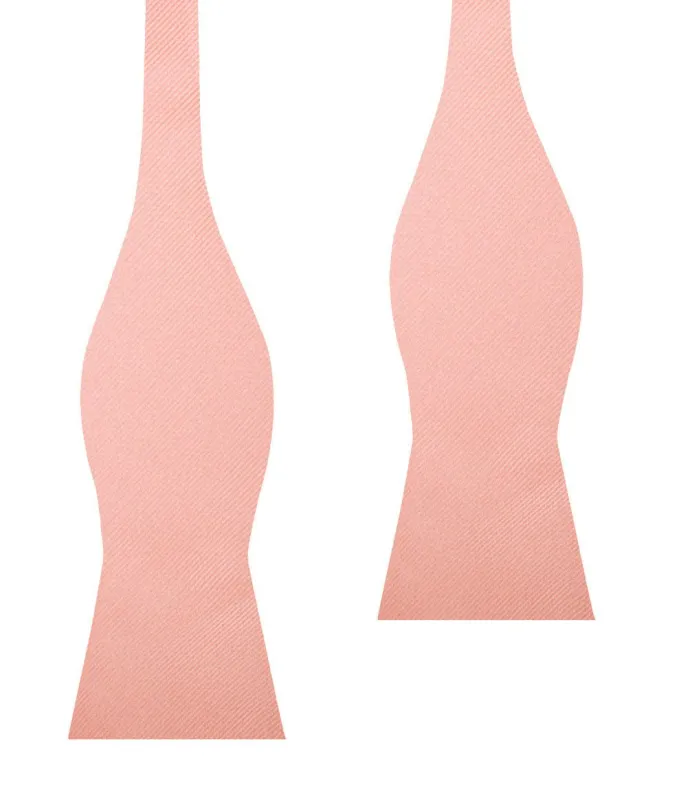 Bellini Peach Weave Self Bow Tie made by OTAA