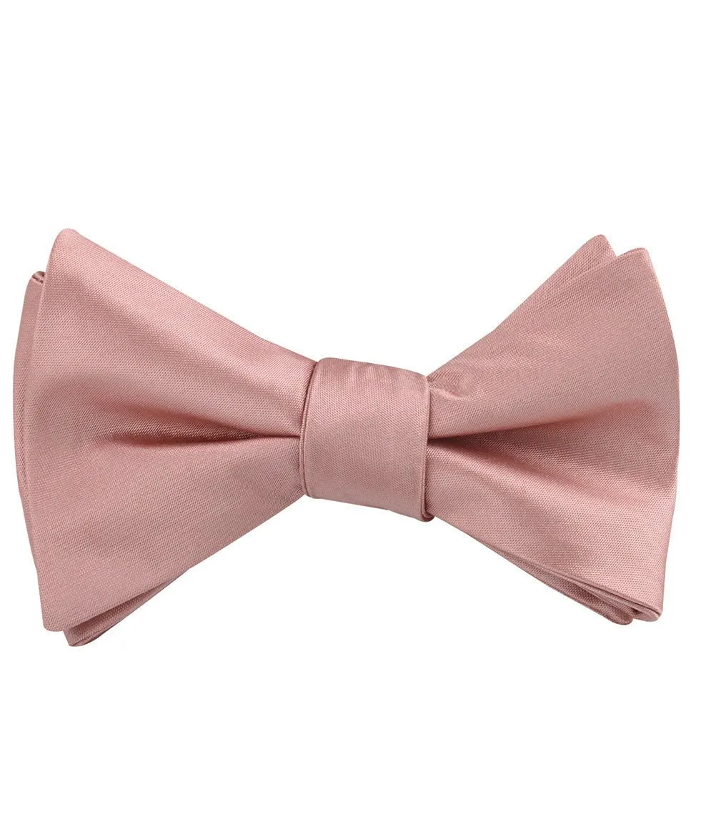 Dusty Blush Pink Satin Self Bow Tie sold by OTAA product image thumbnail 2
