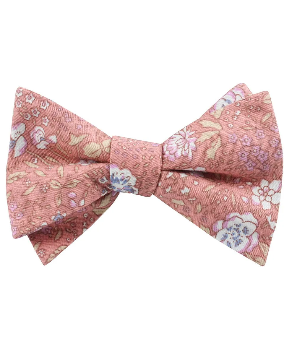 Sunset Pink Floral Self Bow Tie sold by OTAA product image thumbnail 2
