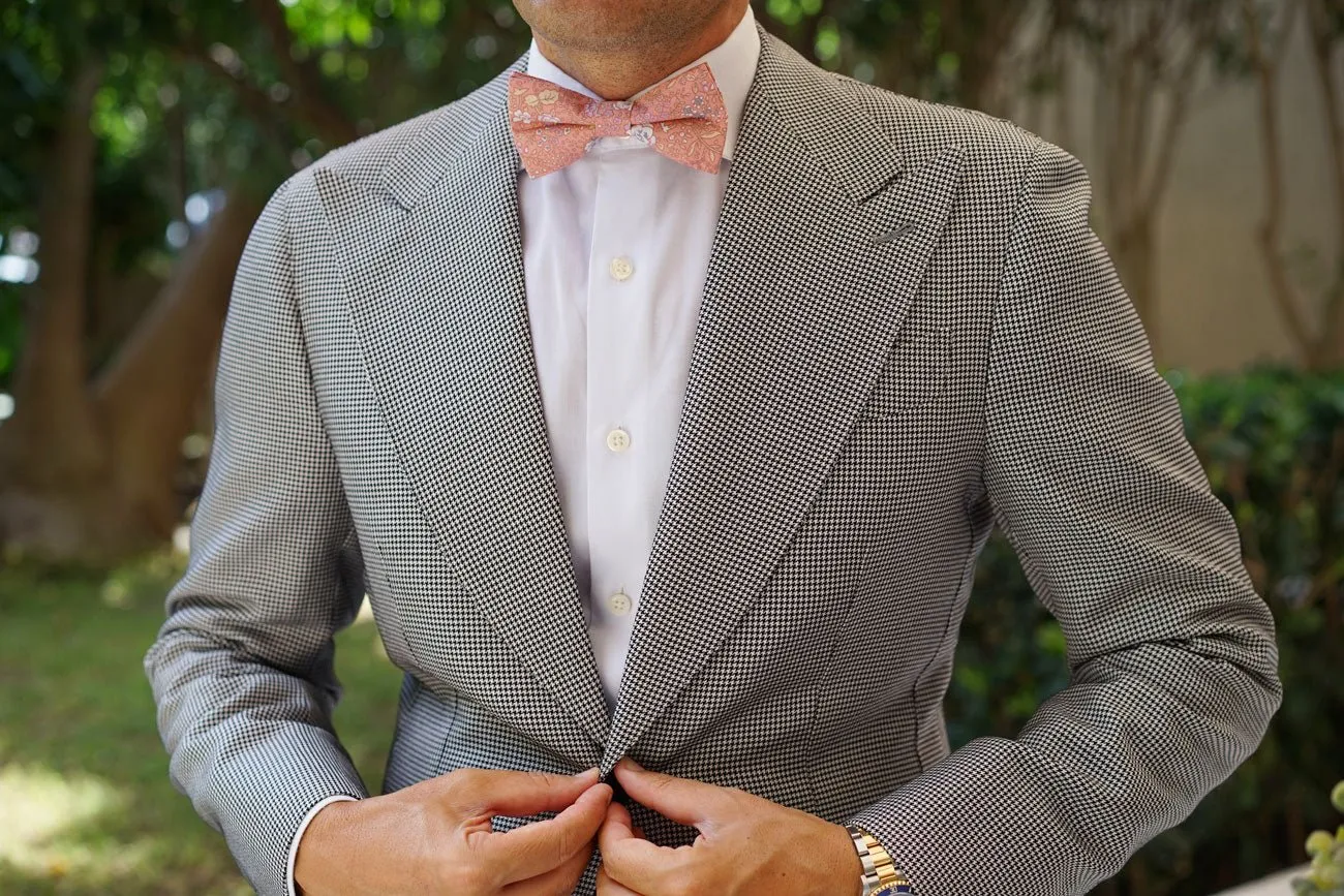 Sunset Pink Floral Bow Tie sold by OTAA product image thumbnail 3