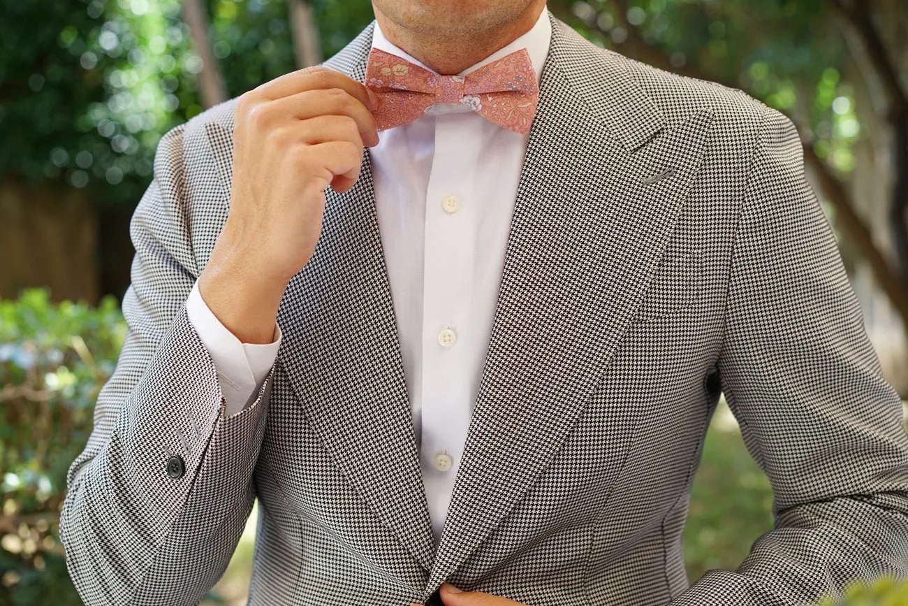 Sunset Pink Floral Bow Tie sold by OTAA product image thumbnail 5