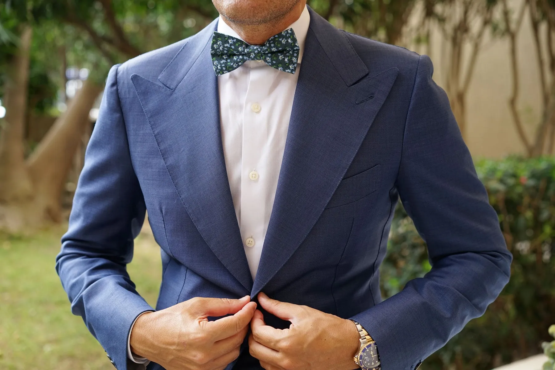 Periwinkle Floral Bow Tie sold by OTAA product image thumbnail 3