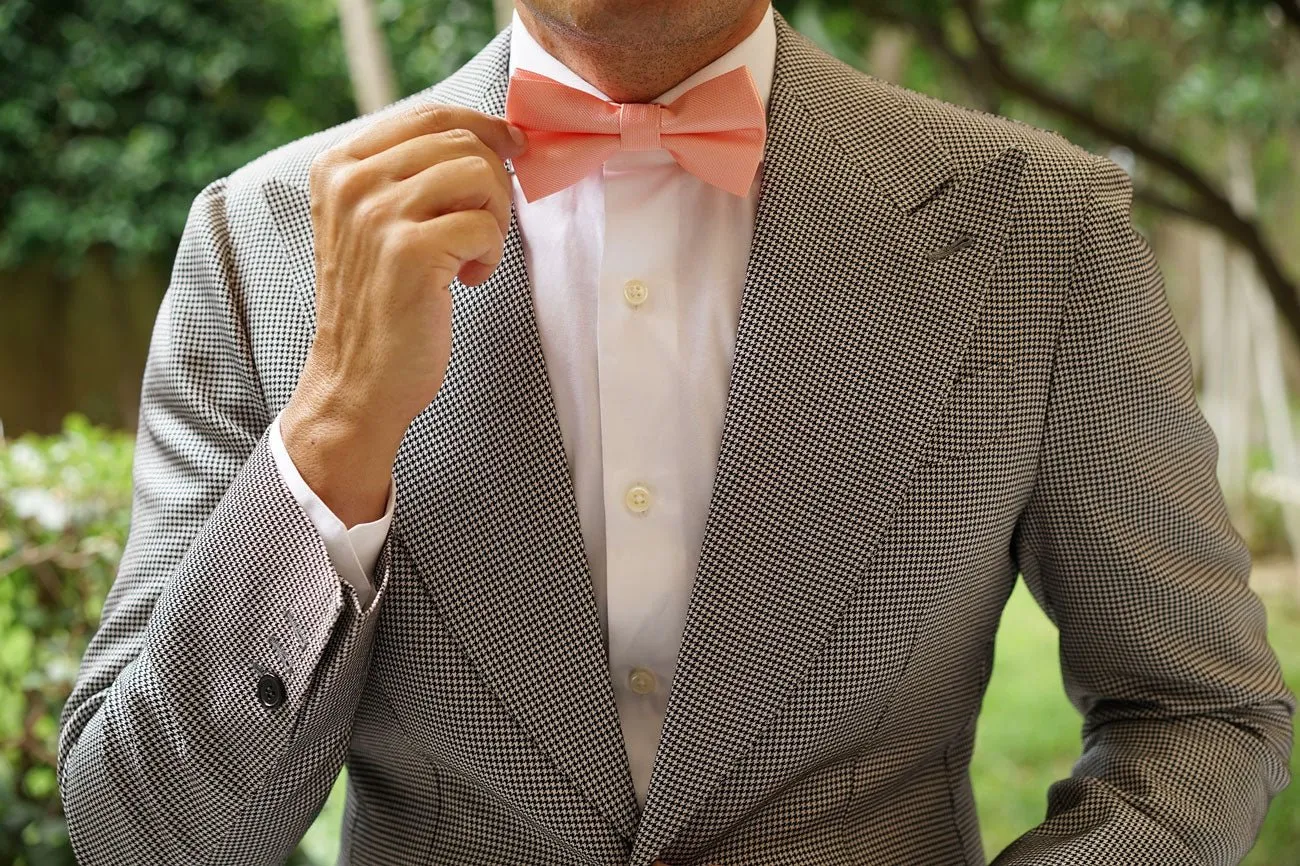 Bellini Peach Weave Bow Tie sold by OTAA product image thumbnail 5
