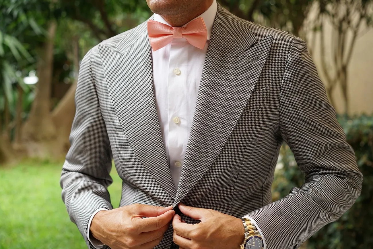Bellini Peach Weave Bow Tie sold by OTAA product image thumbnail 3