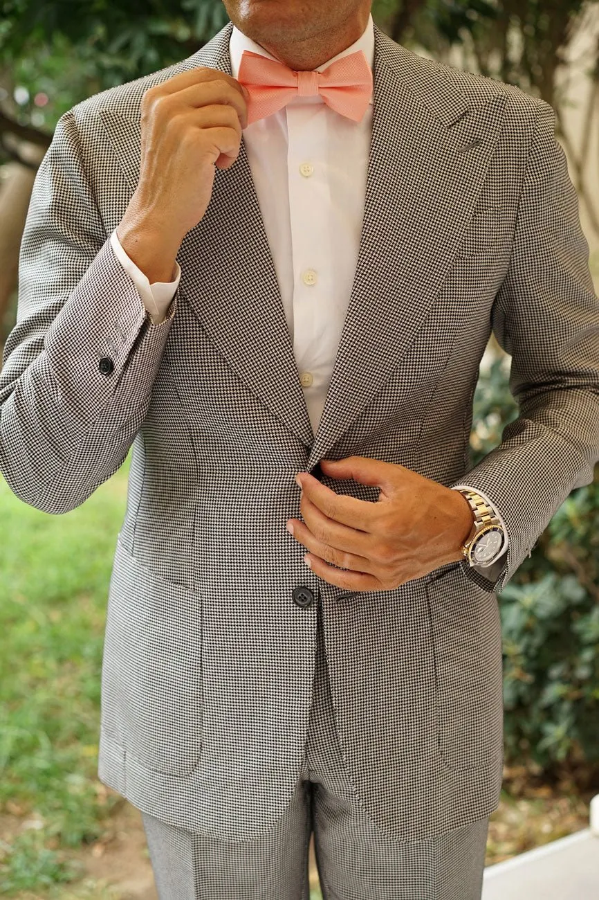 Bellini Peach Weave Bow Tie sold by OTAA product image thumbnail 4