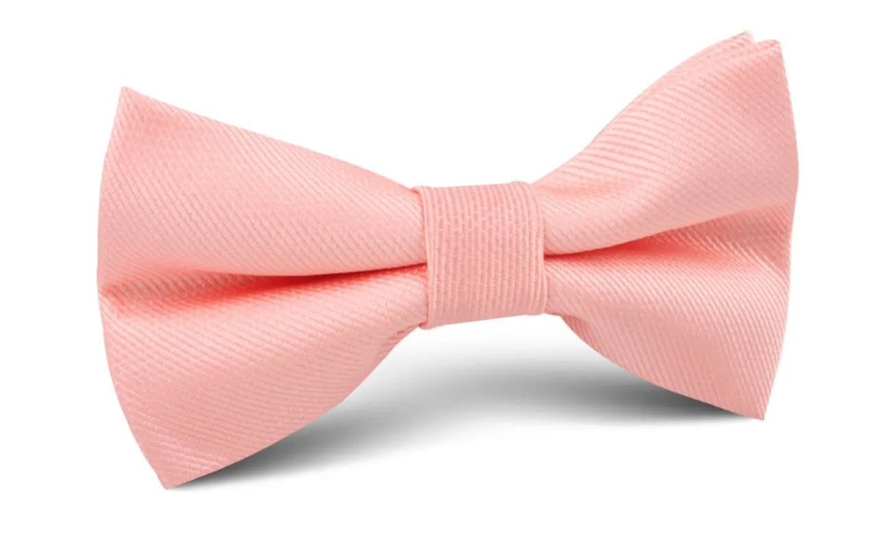 Bellini Peach Weave Bow Tie made by OTAA