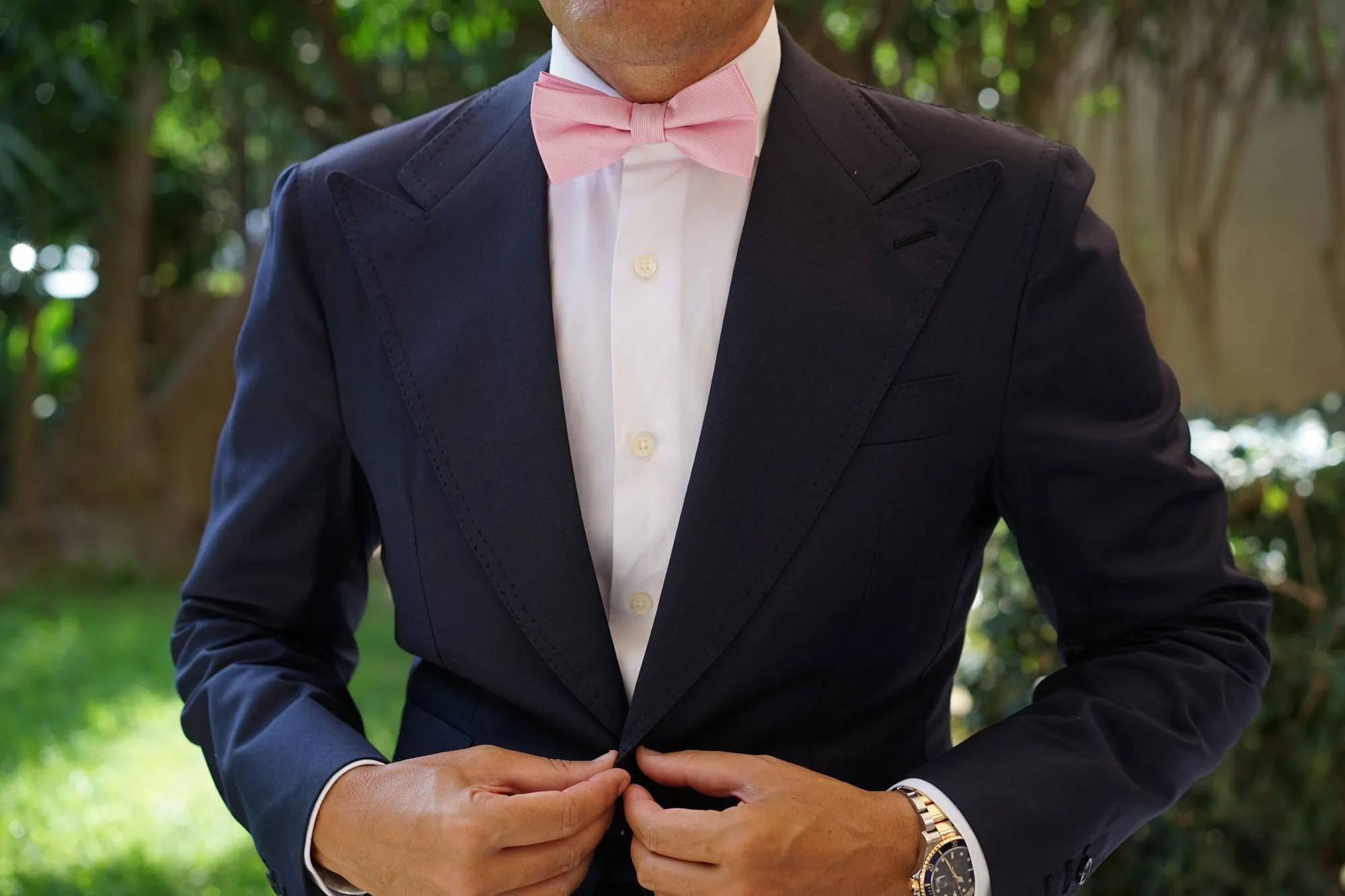 Tickled Pink Weave Bow Tie sold by OTAA product image thumbnail 3