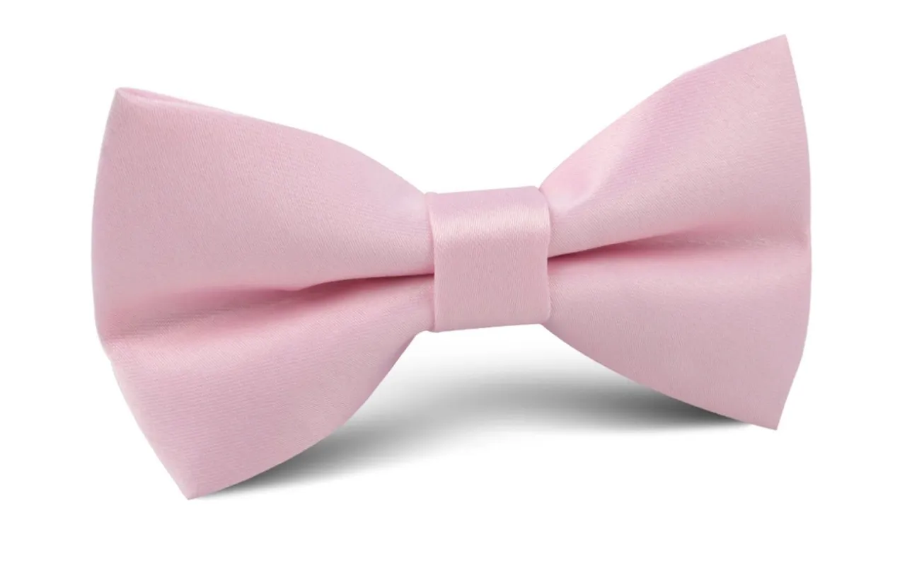 Tickled Pink Satin Bow Tie made by OTAA