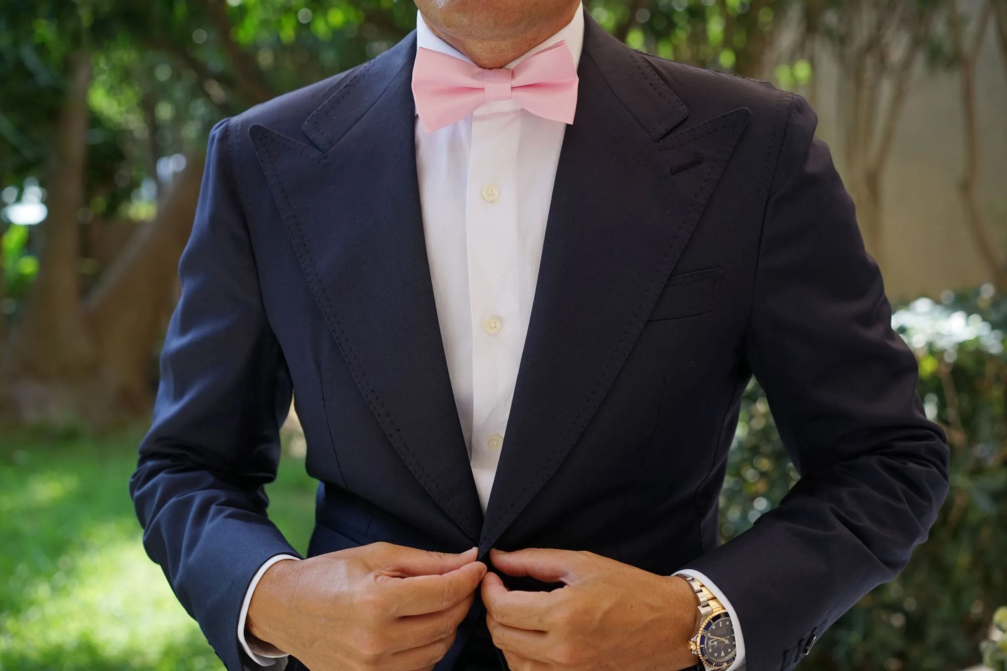 Tickled Pink Satin Bow Tie sold by OTAA product image thumbnail 3