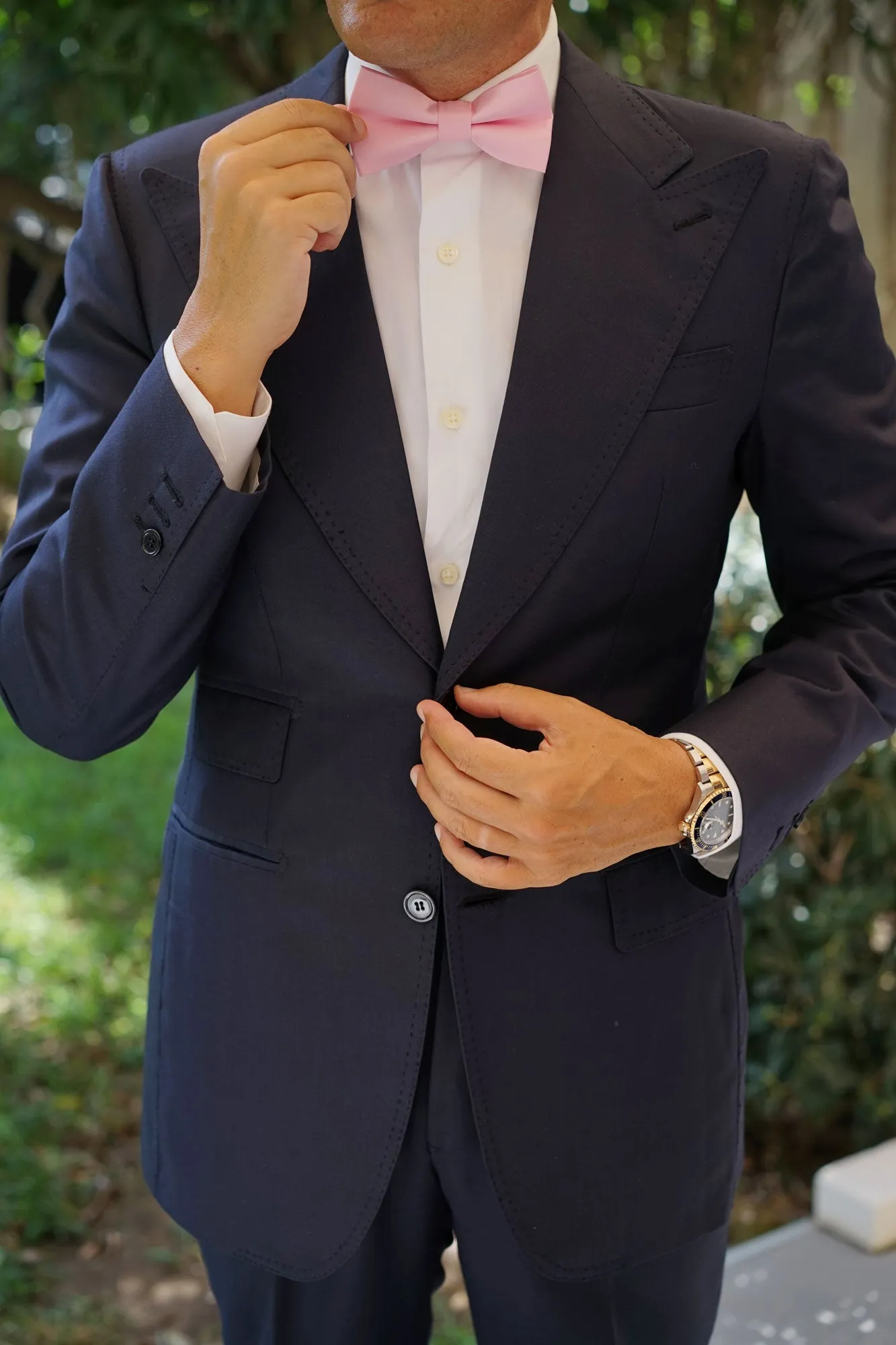 Tickled Pink Satin Bow Tie sold by OTAA product image thumbnail 4