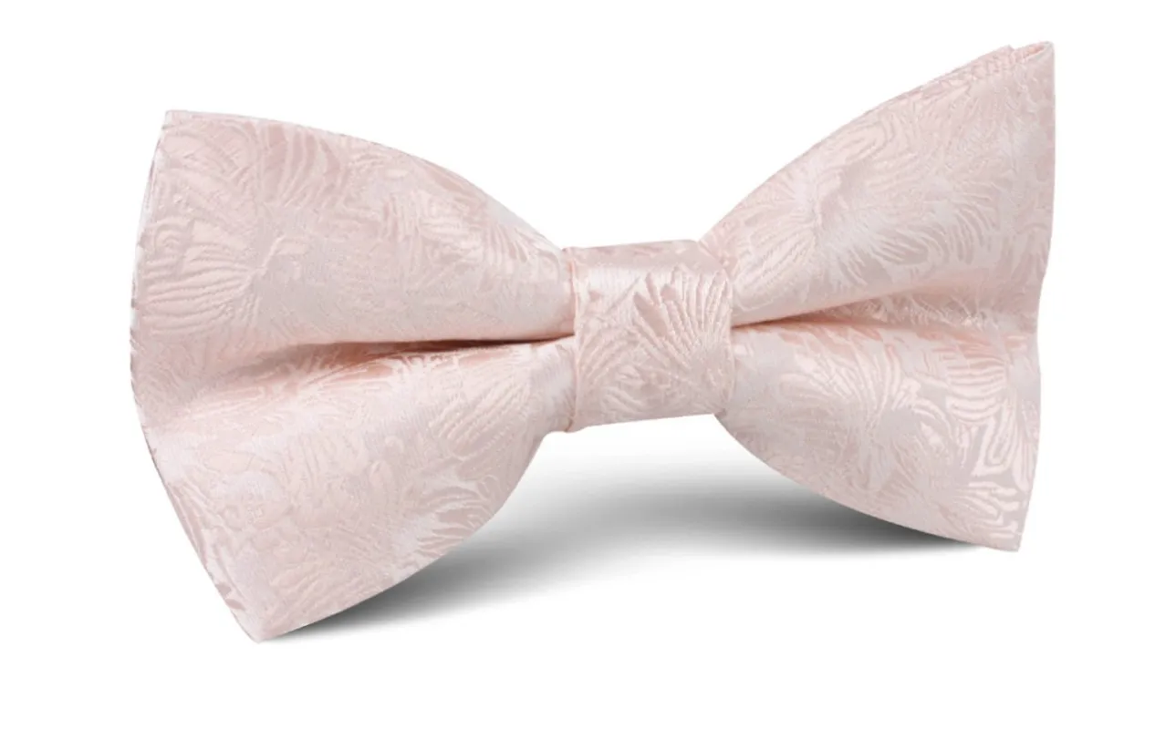Blush Pink Daisy Flowers Floral Bow Tie made by OTAA