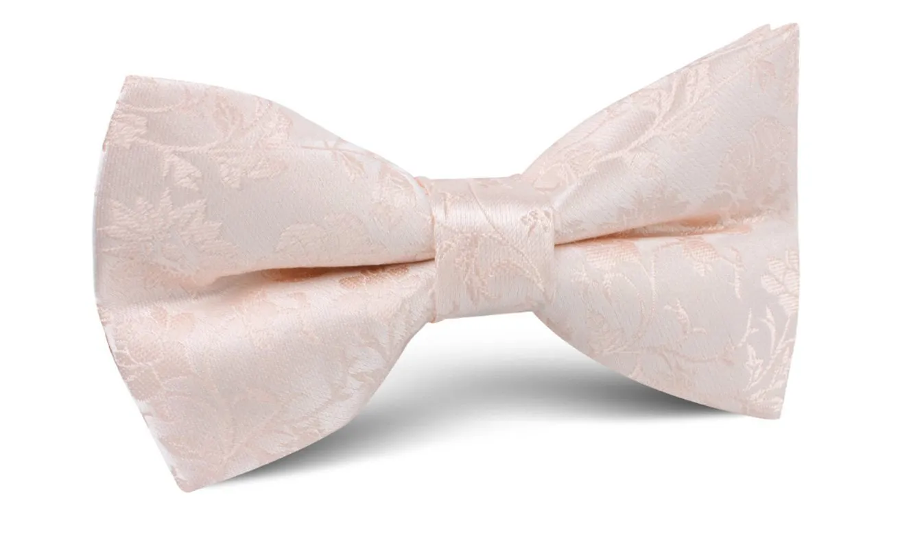 Blush Pink Rose Floral Bow Tie sold by OTAA