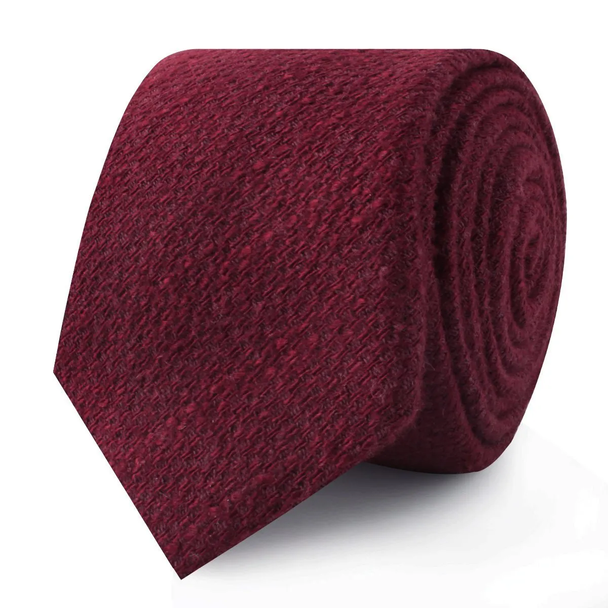 Mahogany Wine Linen Twill Skinny Tie sold by OTAA product image thumbnail 2
