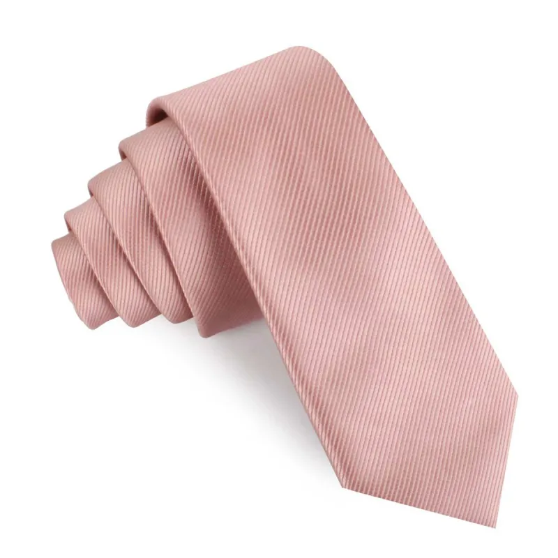 Dusty Blush Pink Twill Skinny Tie made by OTAA