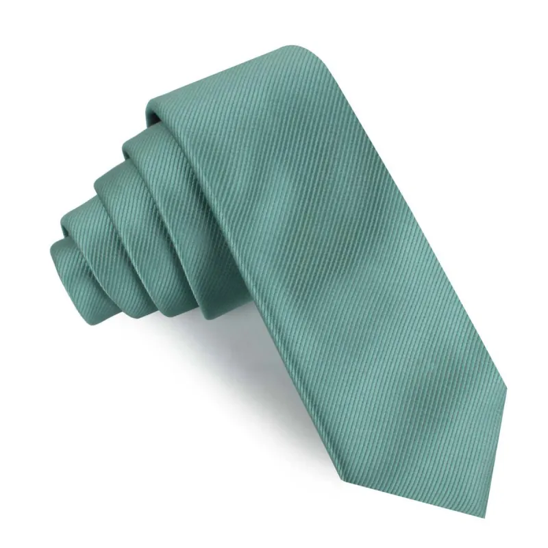 Viridian Green Twill Skinny Tie made by OTAA