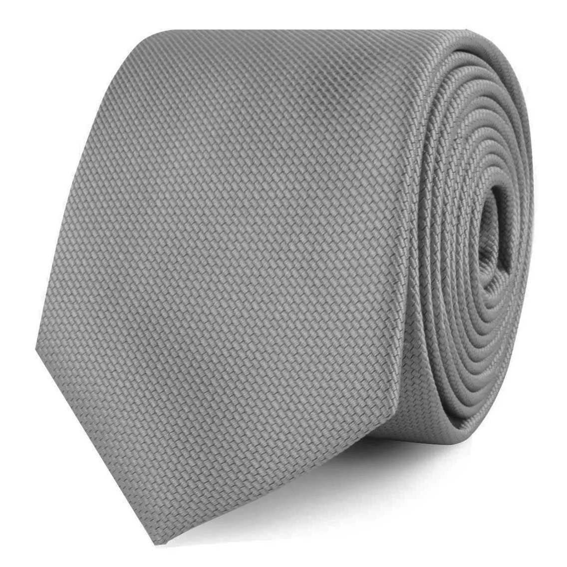 Mercury Grey Weave Skinny Tie sold by OTAA product image thumbnail 2