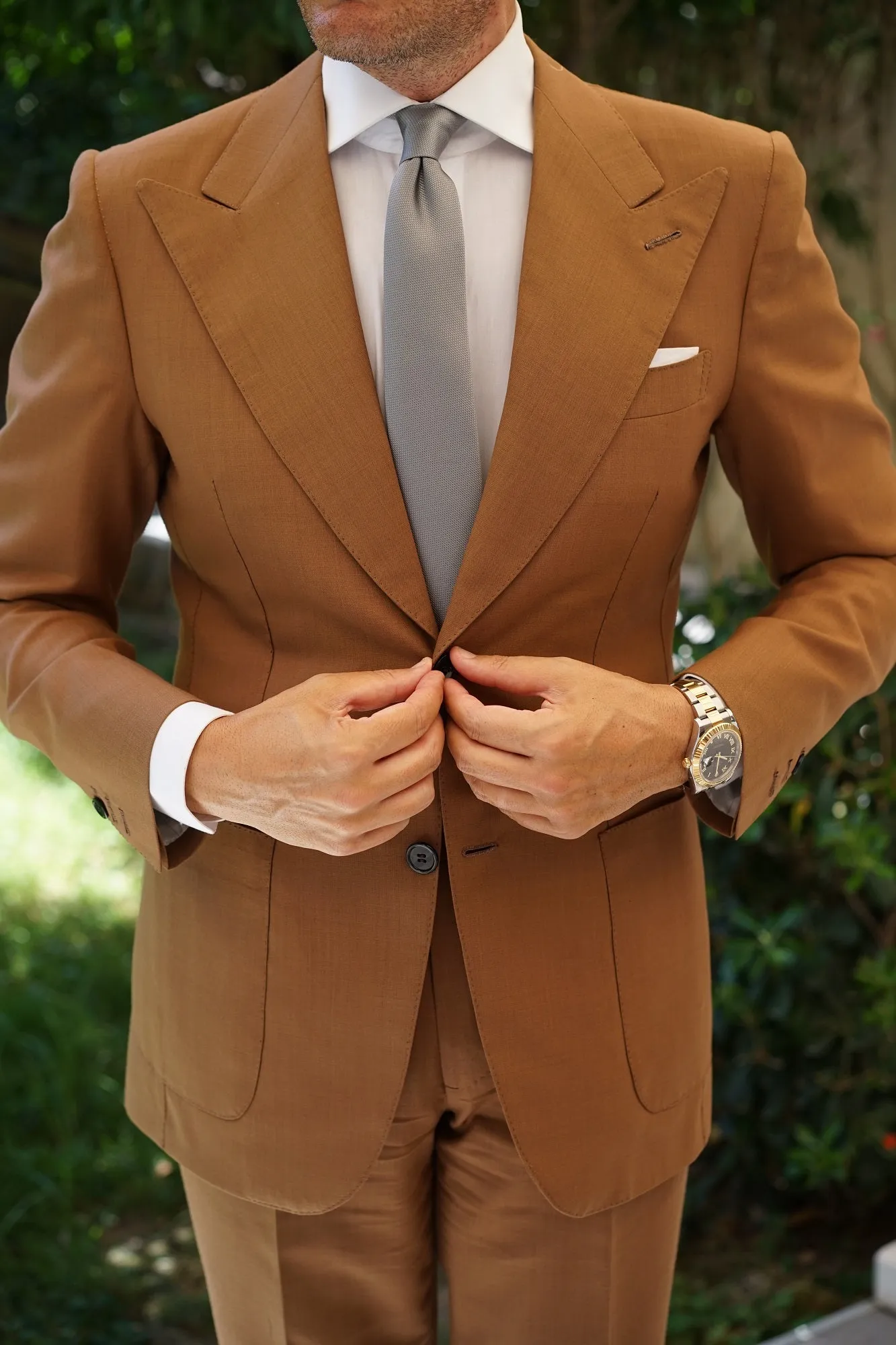 Mercury Grey Weave Skinny Tie sold by OTAA product image thumbnail 5
