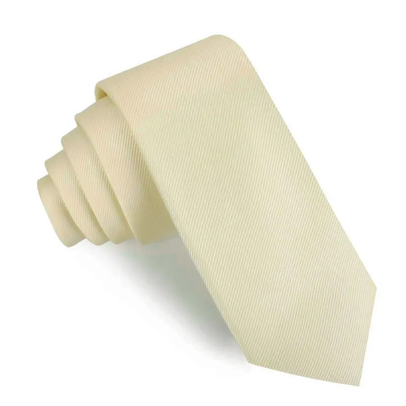 Champagne Twill Skinny Tie made by OTAA