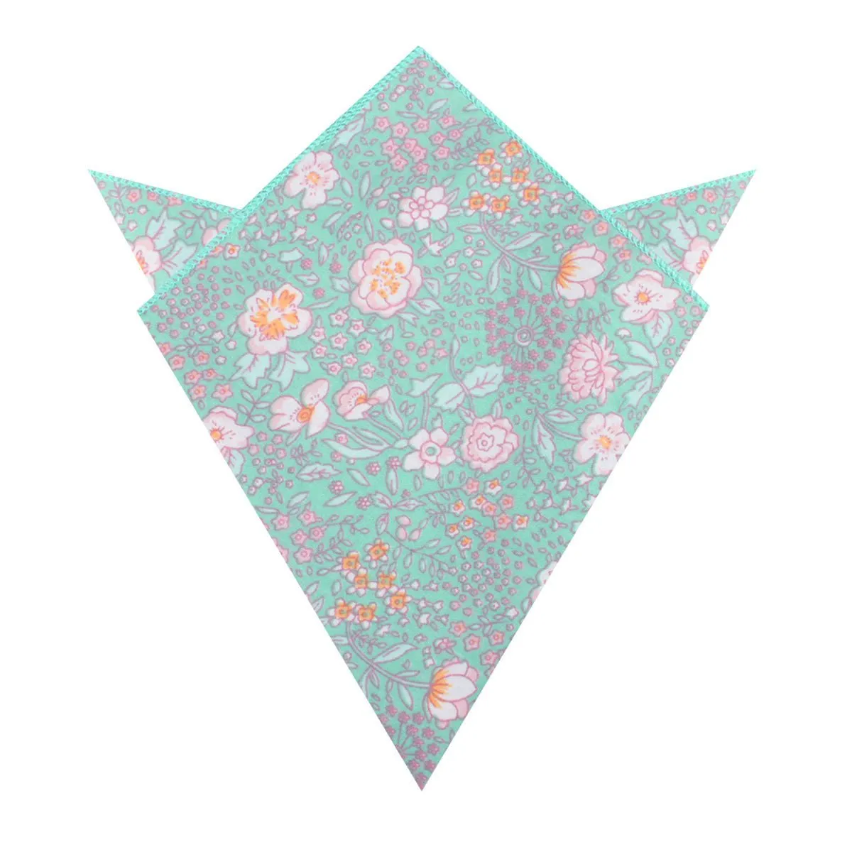 Maui Mint Green Floral Pocket Square sold by OTAA