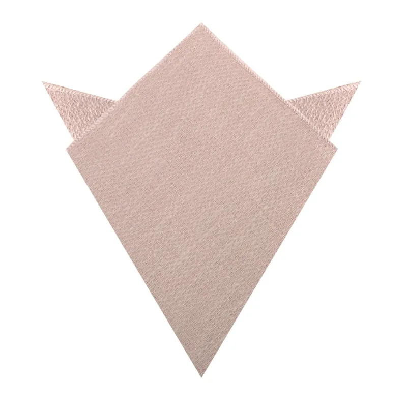 Dusty Beige Pink Linen Pocket Square made by OTAA