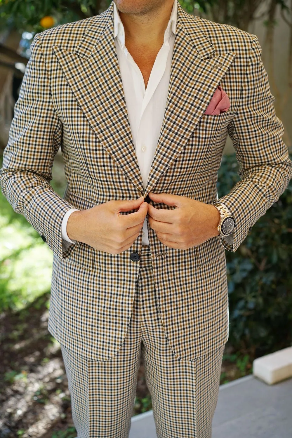 Dusty Rose Pink Linen Pocket Square sold by OTAA product image thumbnail 4