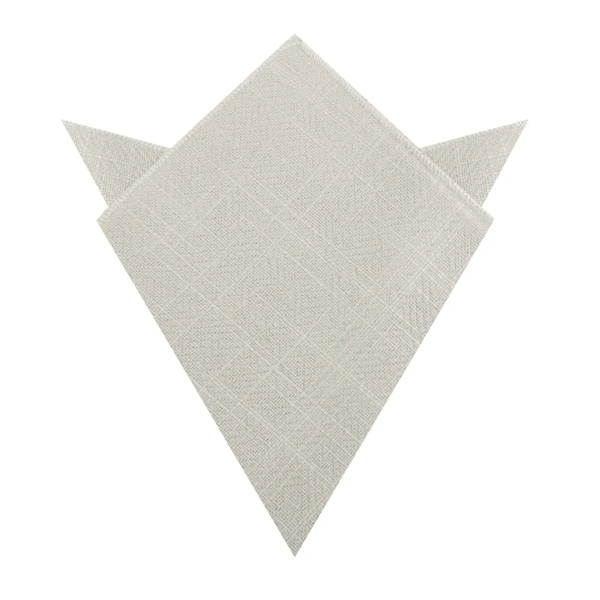 Sterling Silver Grey Linen Pocket Square sold by OTAA