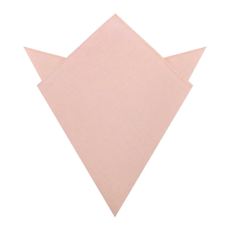 Blush Petal Pink Linen Pocket Square made by OTAA