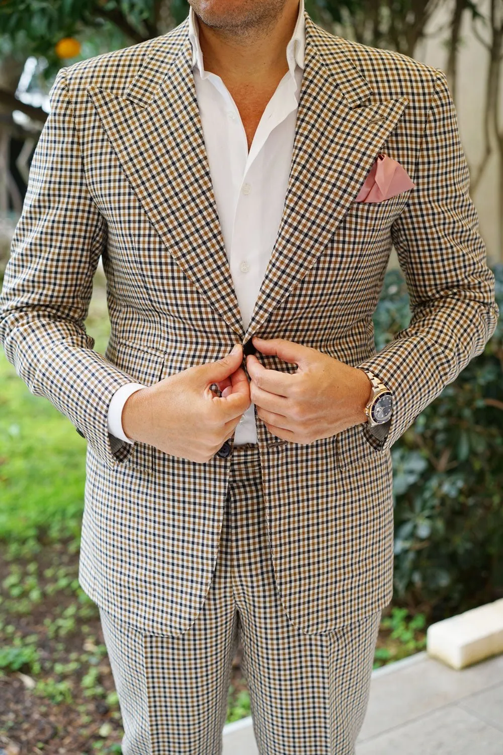 Dusty Blush Pink Satin Pocket Square sold by OTAA product image thumbnail 4