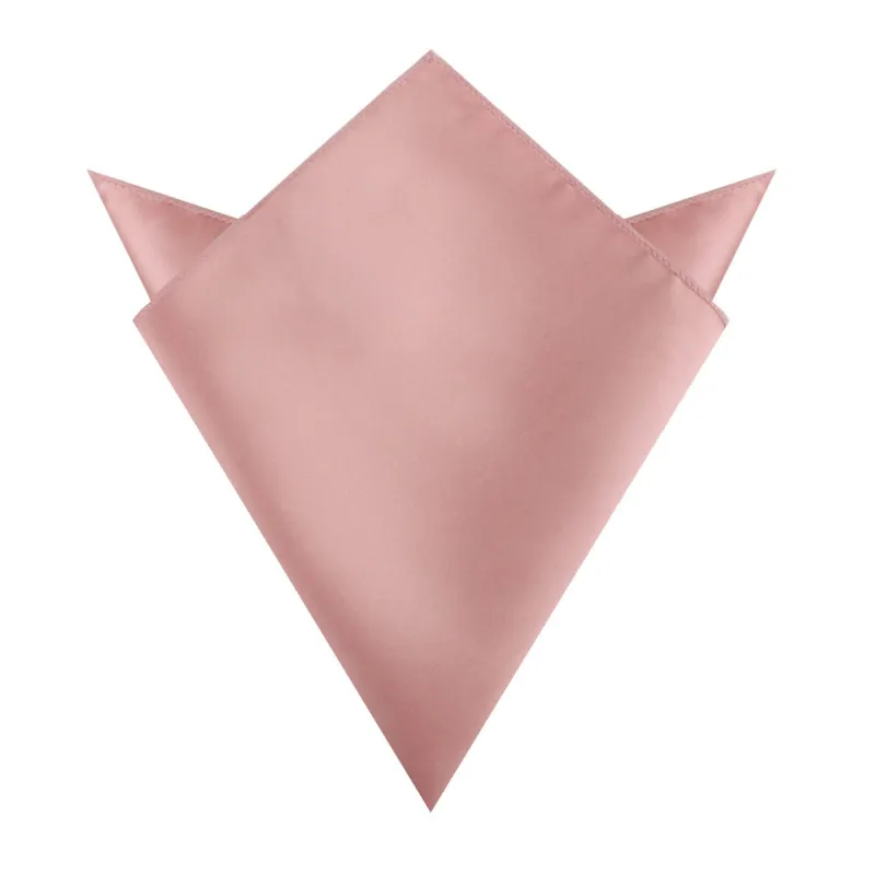 Dusty Blush Pink Satin Pocket Square made by OTAA