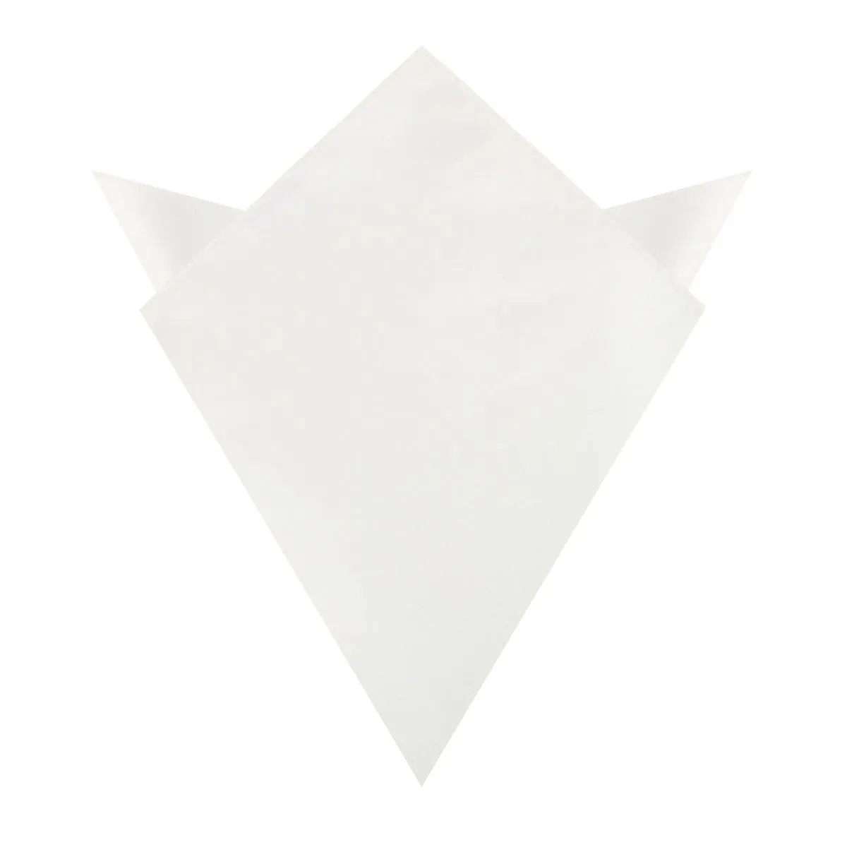 Ivory Crisp Satin Pocket Square sold by OTAA