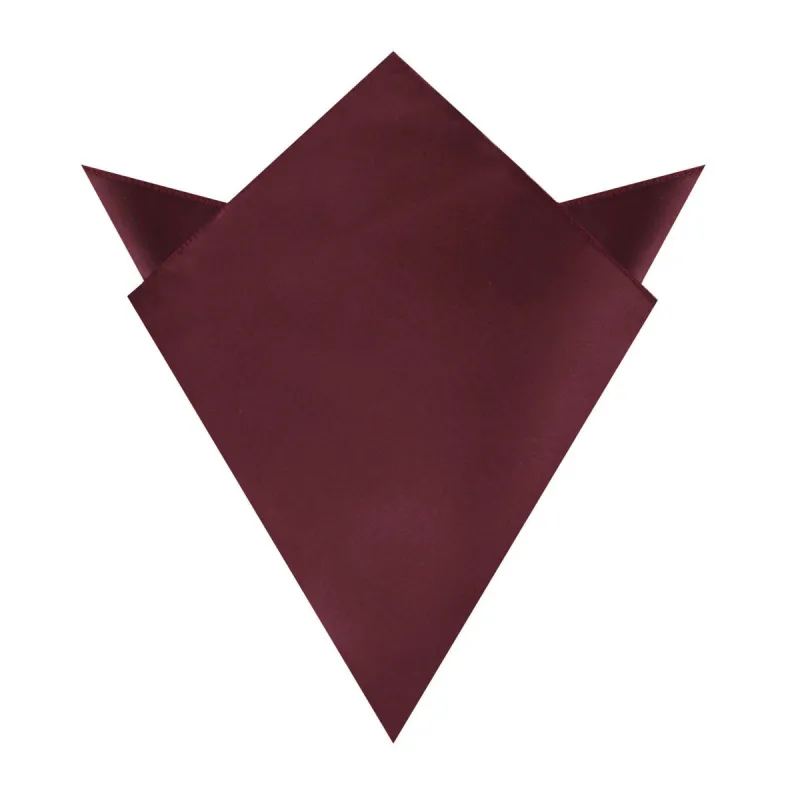 Dark Merlot Wine Satin Pocket Square made by OTAA