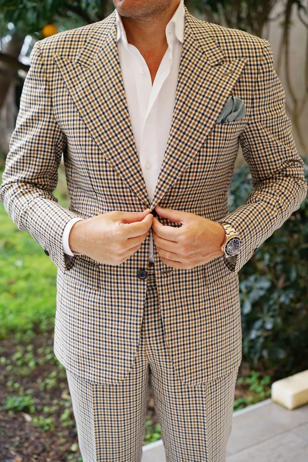 Silver Sage Satin Pocket Square sold by OTAA product image thumbnail 4