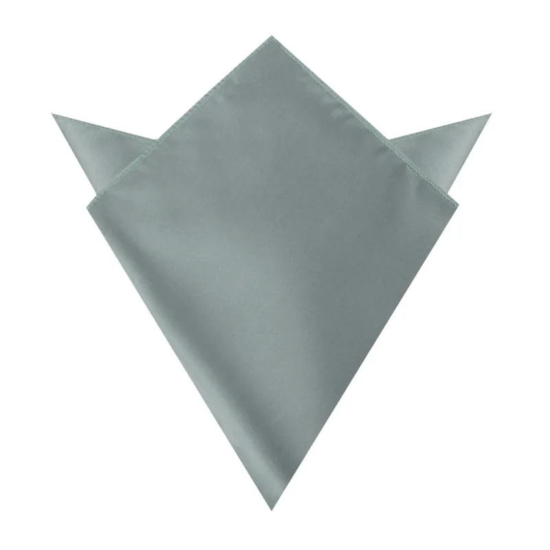 Silver Sage Satin Pocket Square made by OTAA
