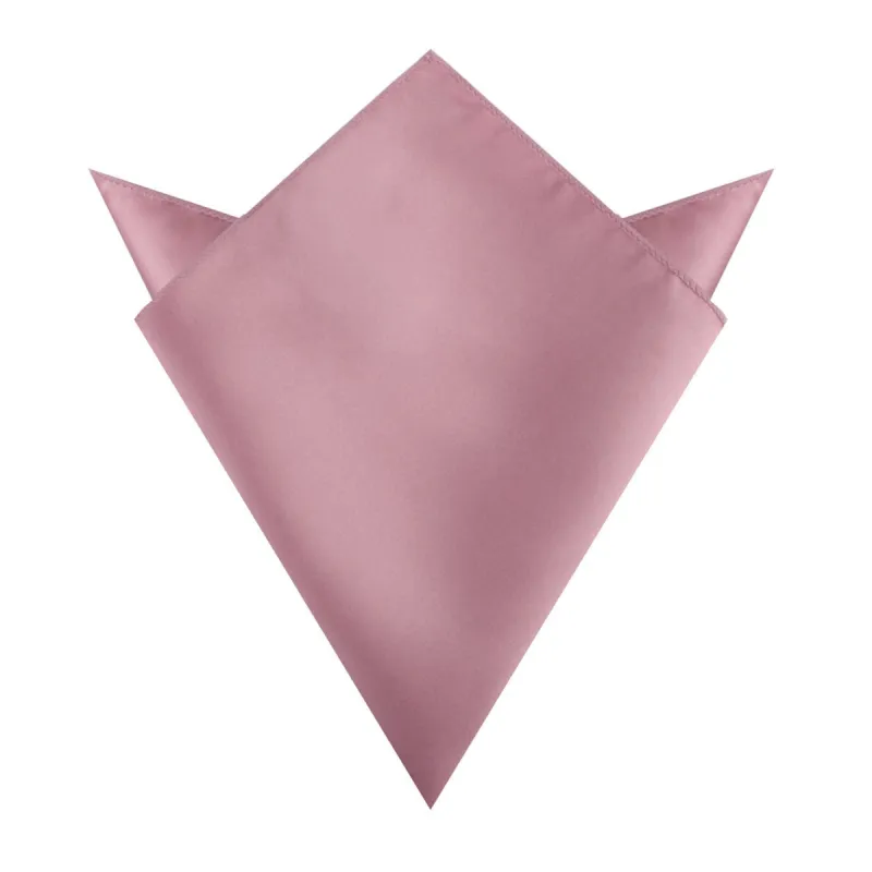 Dusty Rose Pink Satin Pocket Square made by OTAA