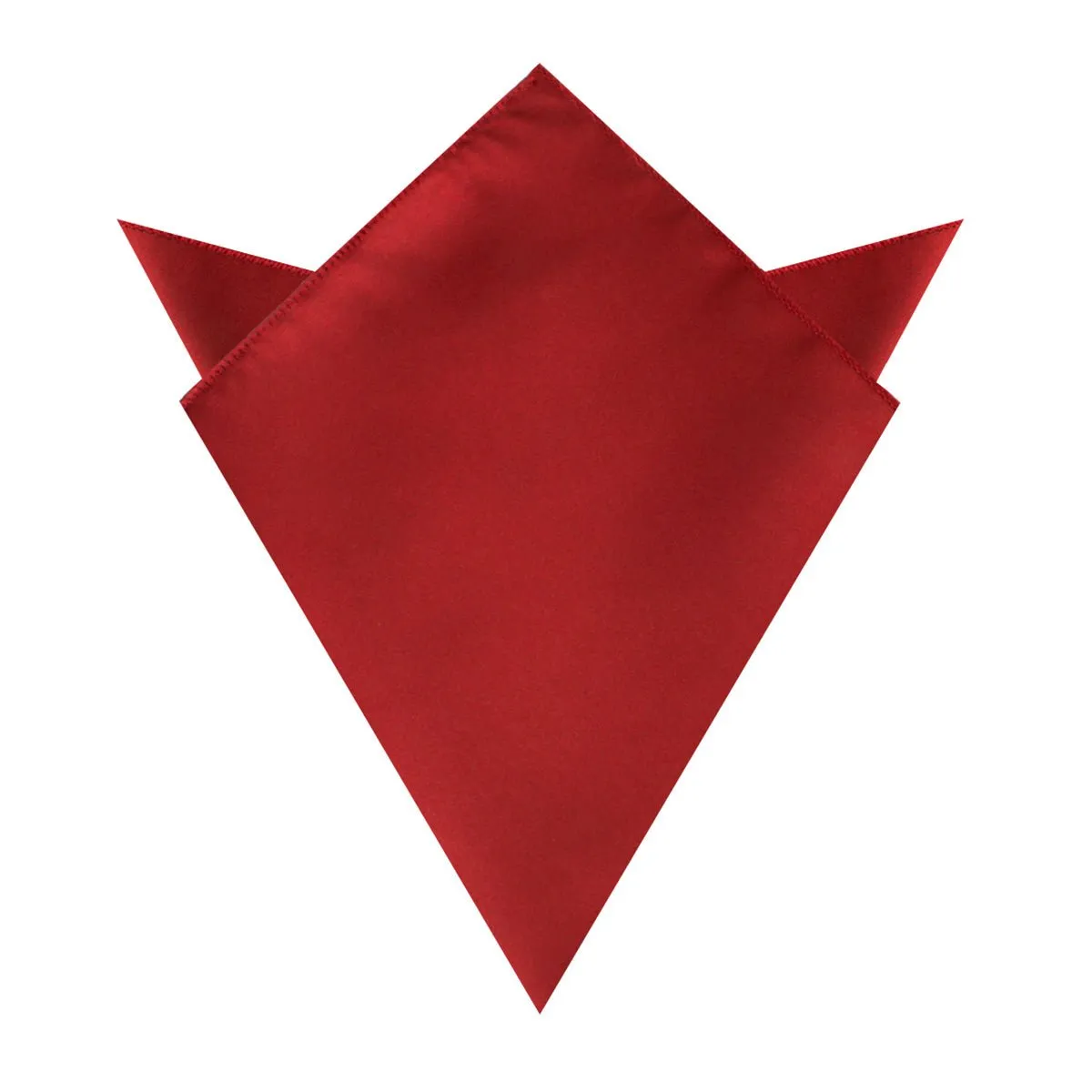 Carmine Red Satin Pocket Square sold by OTAA