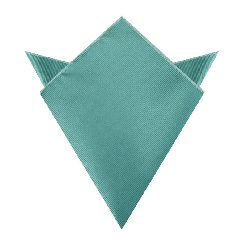Viridian Green Twill Pocket Square made by OTAA