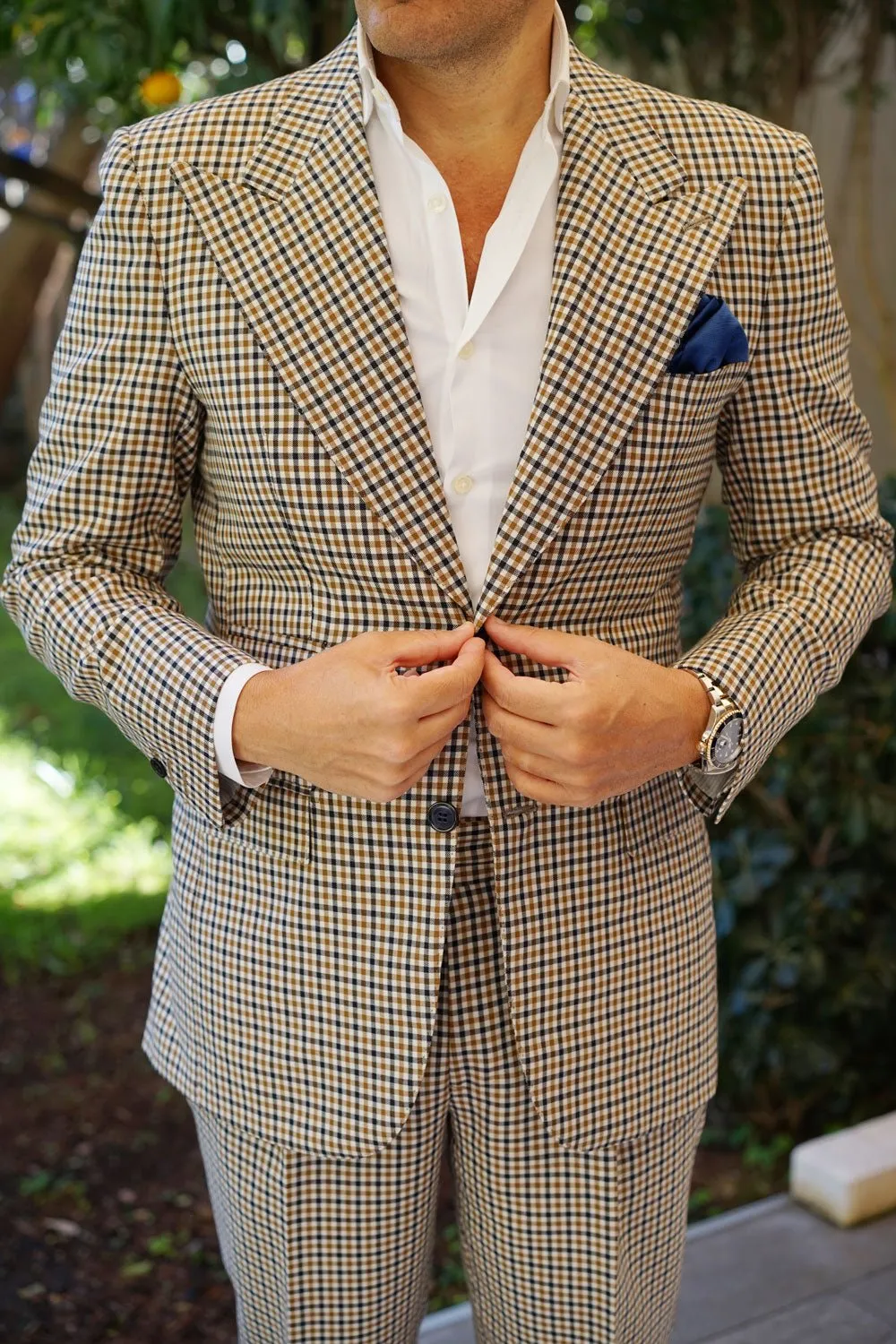 Ultramarine Classic Navy Blue Weave Pocket Square sold by OTAA product image thumbnail 4