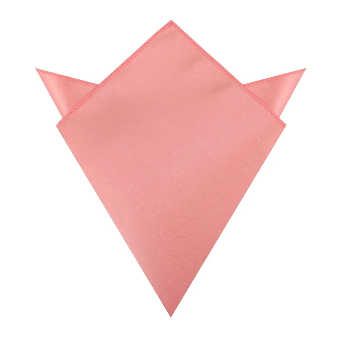 Parfait Coral Satin Pocket Square sold by OTAA