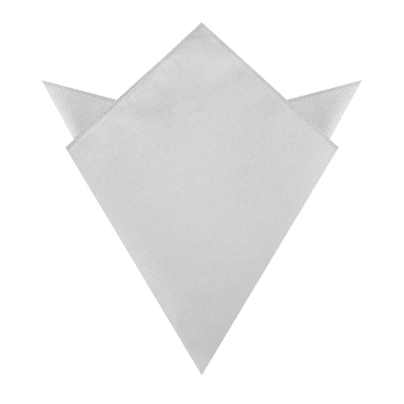 Silver Fog Weave Pocket Square made by OTAA