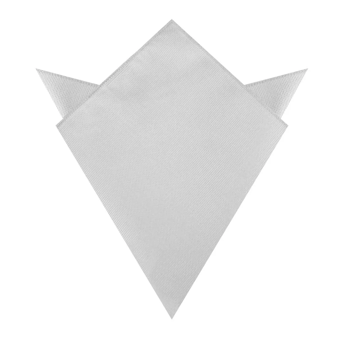 Silver Fog Weave Pocket Square sold by OTAA
