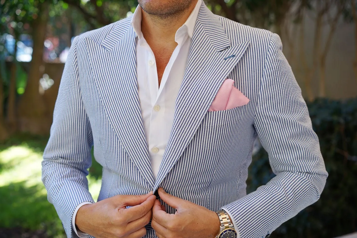 Tickled Pink Weave Pocket Square sold by OTAA product image thumbnail 3