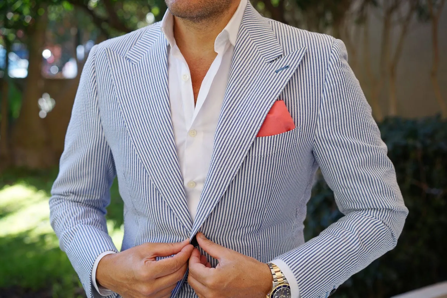Coral Reef Satin Pocket Square sold by OTAA product image thumbnail 3