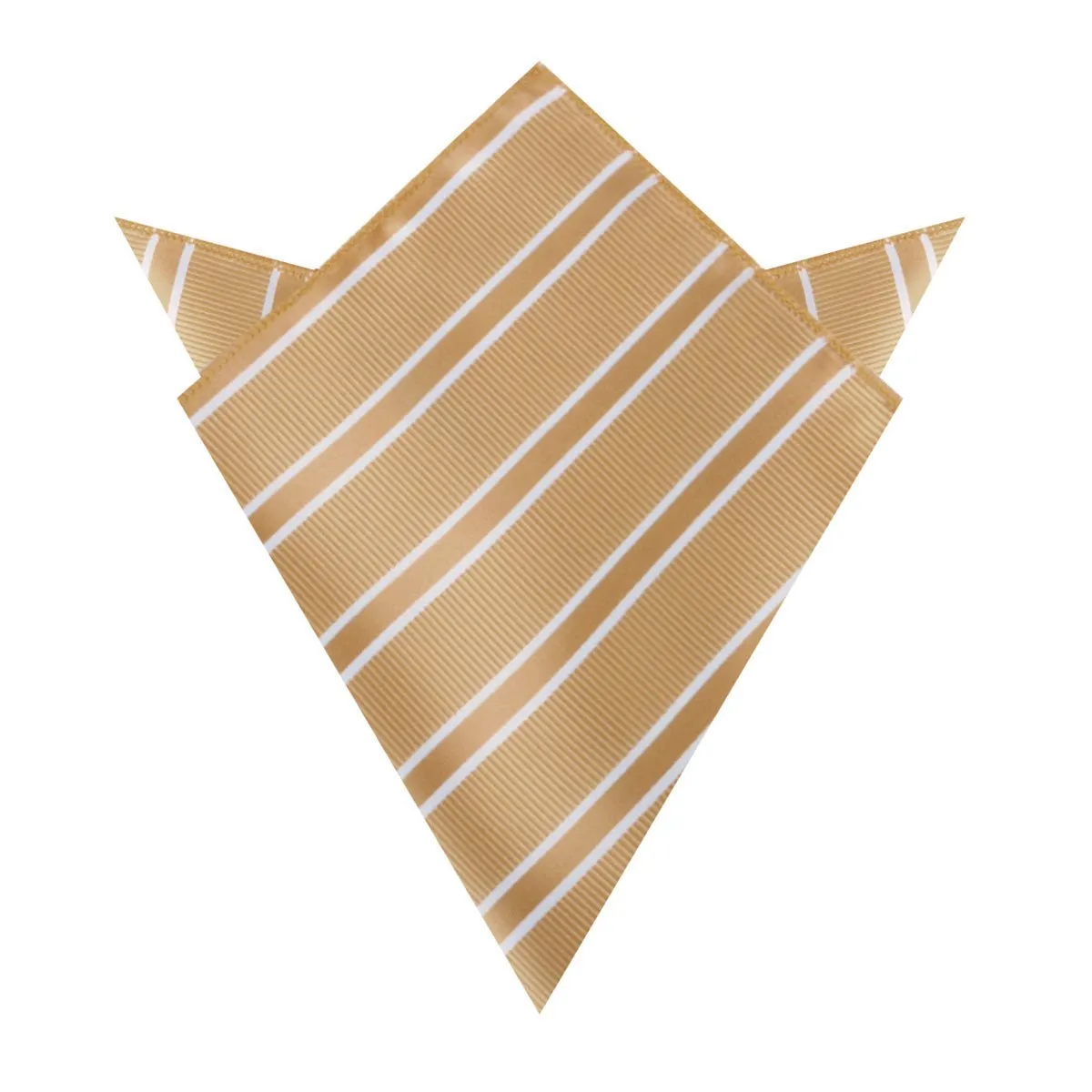 Champagne Gold Double Stripe Pocket Square sold by OTAA