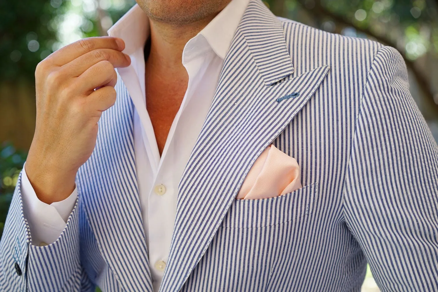 Petal Pink Twill Pocket Square sold by OTAA product image thumbnail 4